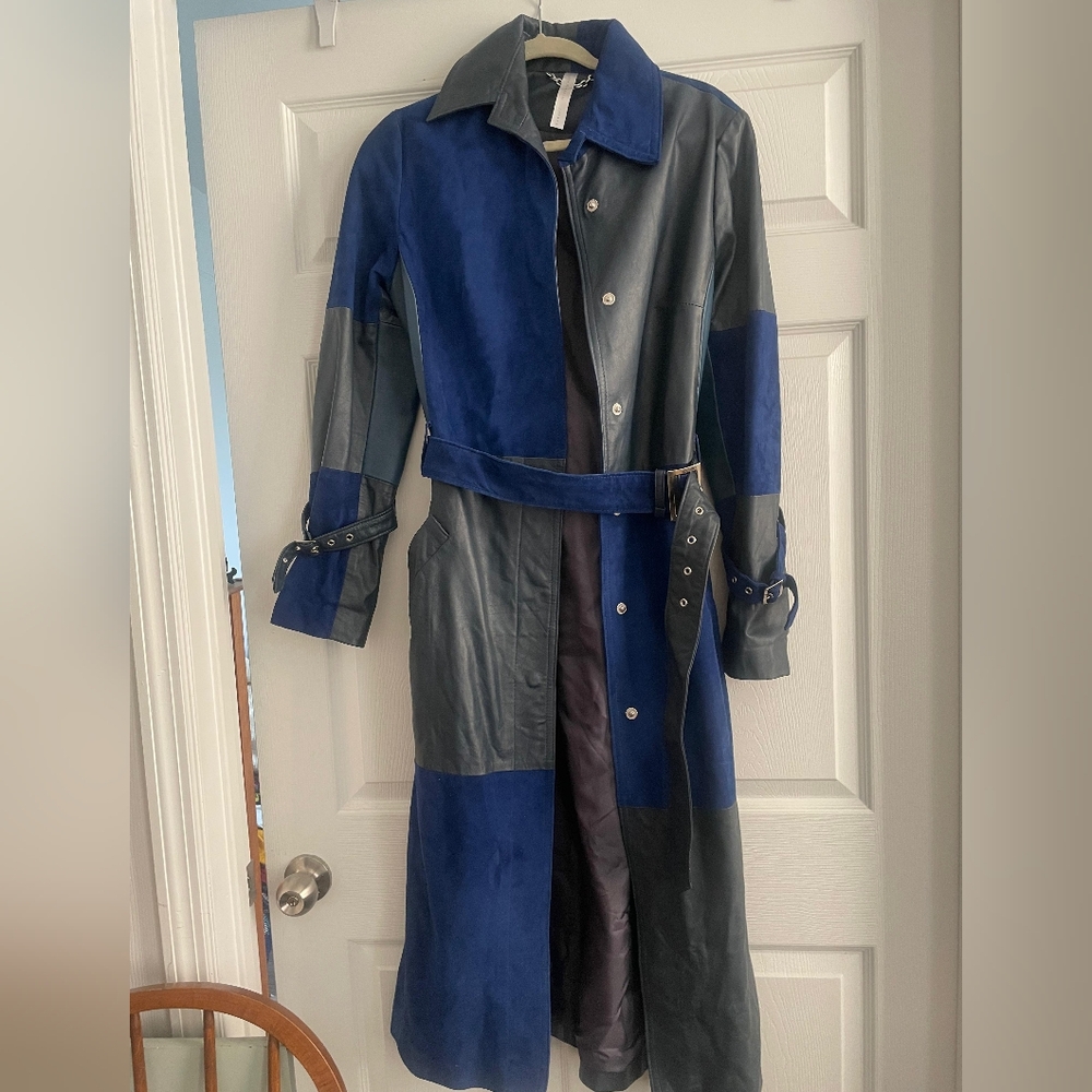 Stylish Women's Patchwork Trench Coat